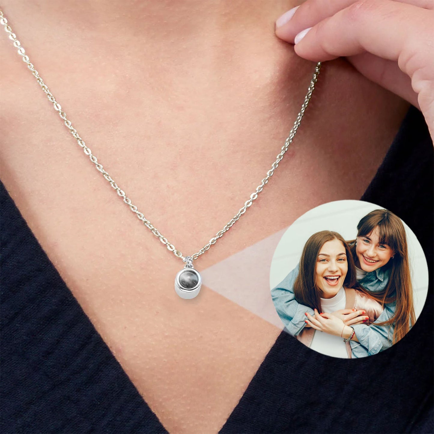 Personalized necklace with photo, a memory always with you