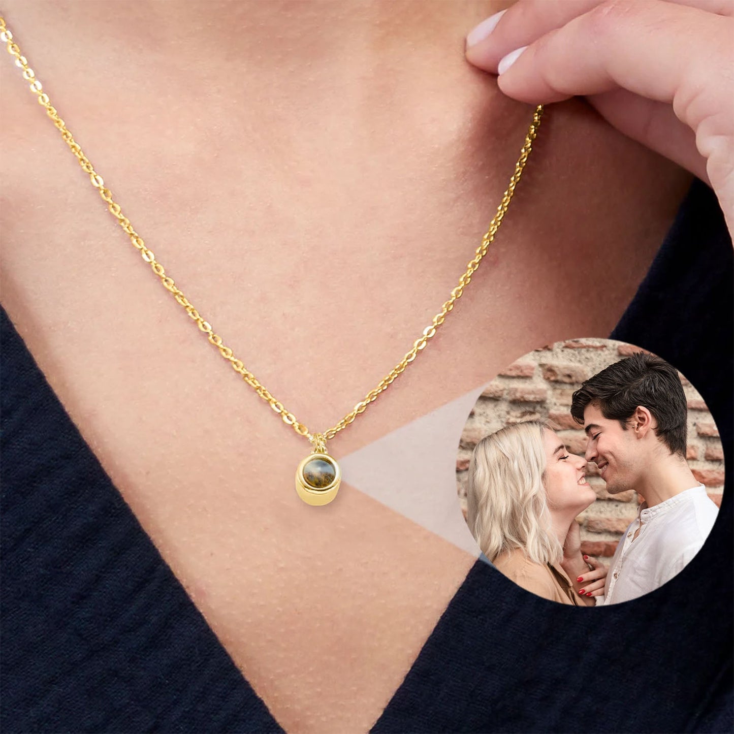 Personalized necklace with photo, a memory always with you
