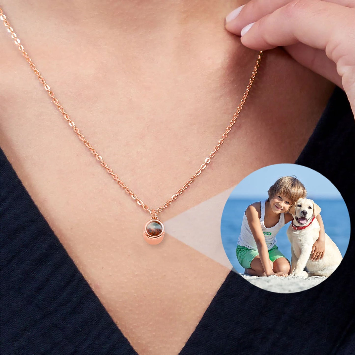 Personalized necklace with photo, a memory always with you